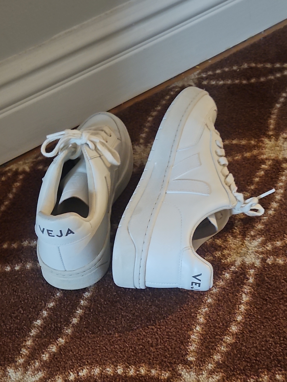 Veja White Leather Low-Top Sneakers